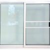 หน้าต่างอลูมิเนียม อบขาว ขนาด 1.22*1.05 ม. กระจกเขียวใส+มุ้งr